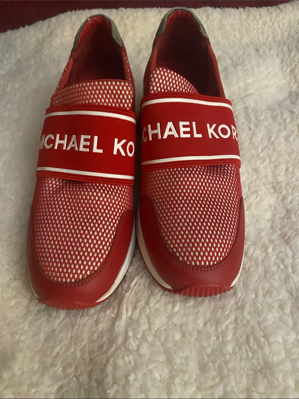 Michael Kors Wedge Trainers. Red. Size 7.5 - Picture 2 of 6